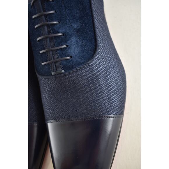 Christian Louboutin Greggo Flat Marine Blue Lace Up Oxford Dress Loafer 46 13 main image 6